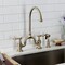 Kingston Brass Bridge Kitchen Faucet with Brass Sprayer, Antique Brass KS7793BALBS - alternate 6